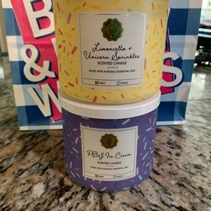 bath & body works pb&j ice cream and limoncello & unicorn sprinkles